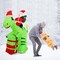 Costway 8FT Inflatable Christmas Santa Claus Dinosaur LED Lighted Decoration Gift Boxes